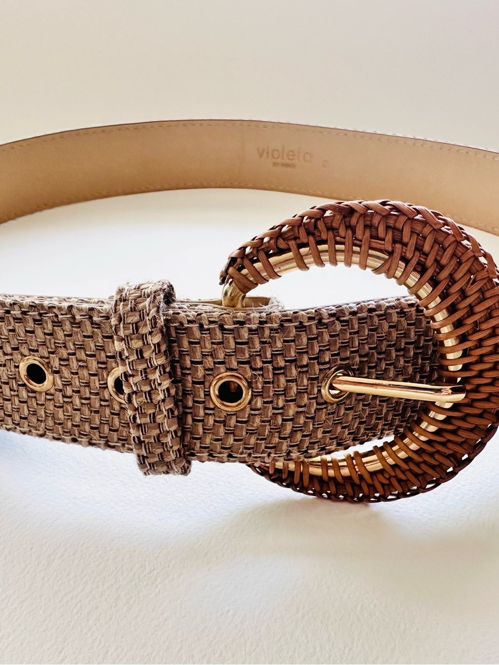Woven Raffia Waist Belt - New, never worn
